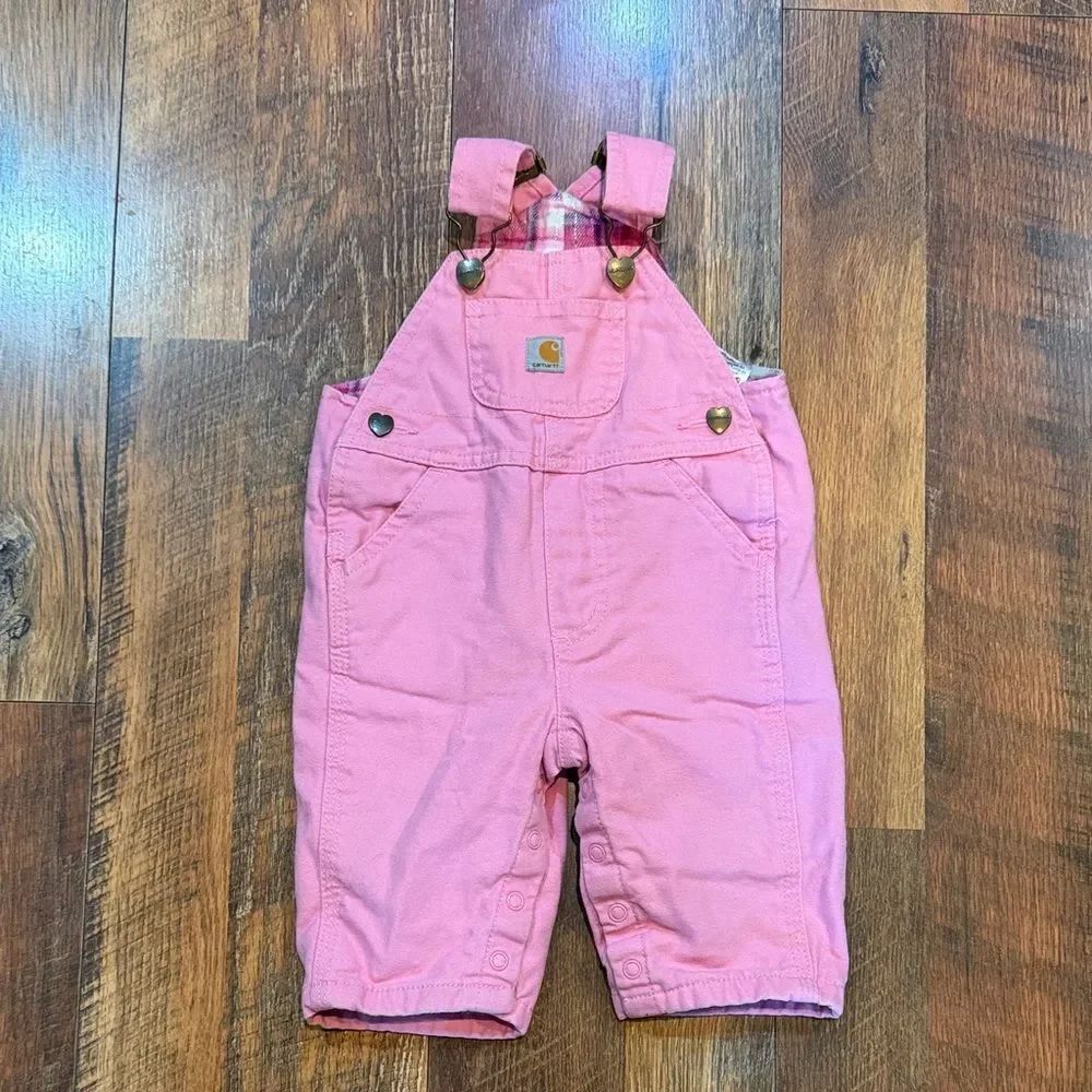 Carhartt Kids Overalls in Soft Pink 3M (3750)